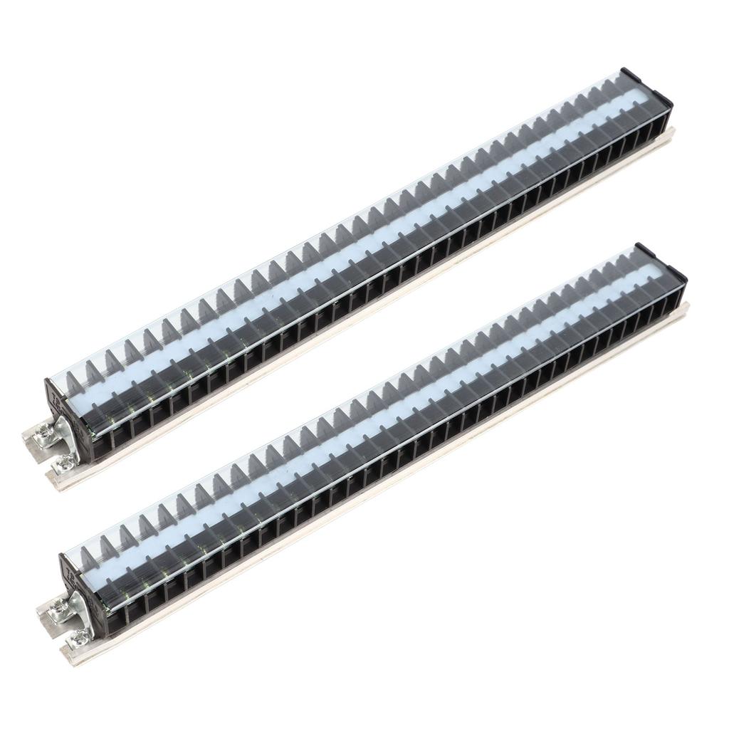 2PCS 660V 15A Wire Barrier Block Rail Type Wiring Terminal Bar Universal for Distribution System Type 3