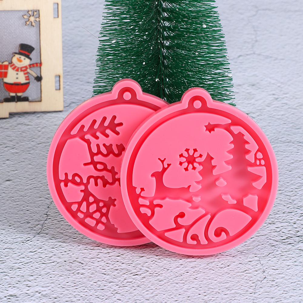 Cake Tools Candy Chocolate Christmas Ball Mold Jewelry Making Tool Silicone Moulds Keychain Molds