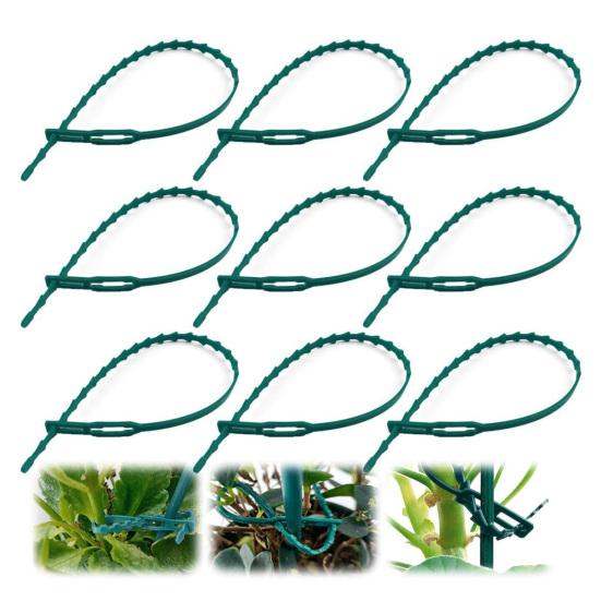 100 шт. многоразовых стяжек для растений, регулируемые стяжки для растений, самоблокирующиеся кабельные стяжки для вьющихся растений в помещении и на открытом воздухе, организация кабелей
