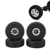 RC Car Tires Rubber Sturdy Remote Control Pickup Truck Wheel Tires Replacement for MN82