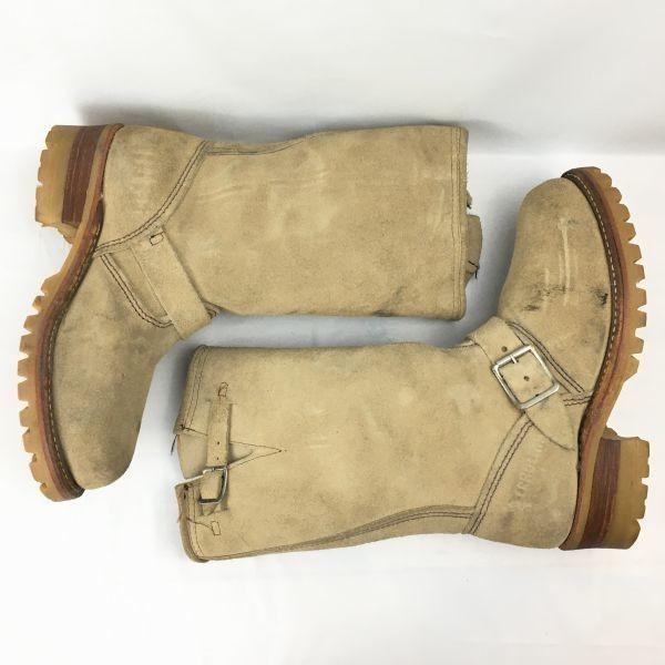 Винтажные ботинки инженера Carolina PT/91 с металлическим подноском, 90-е годы, размер примерно. 23.524.5см Бежевые Ботинки/Туфли(ИСПОЛЬЗОВАЛ)