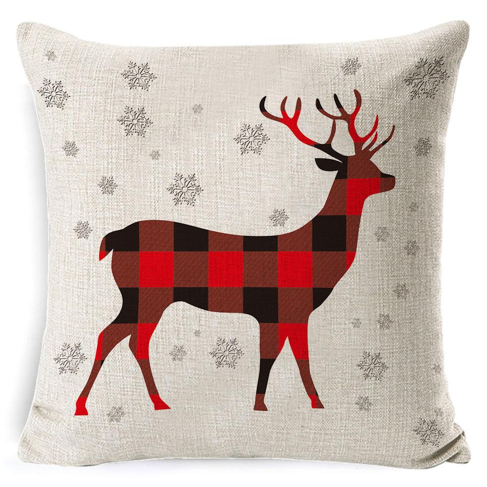 Christmas Pillow Case Christmas Light Luxury High-end Pillow Family Bed Pillow Case Home Cushion Bed Pillow