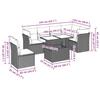 VidaXL Salon de jardin avec coussins 7 pcs gris résine tressée 3266620