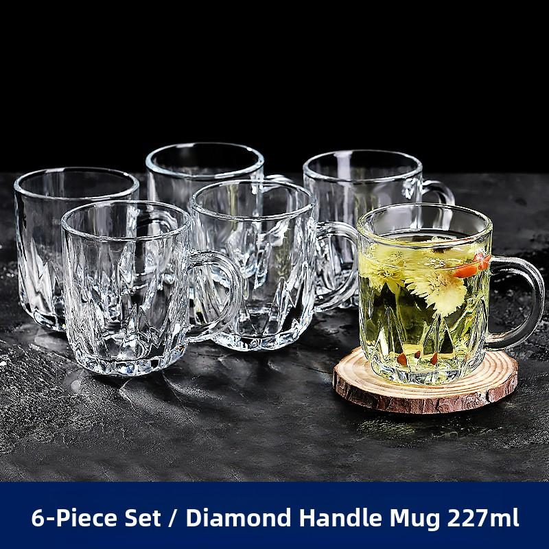 High Temperature Resistant Glass Cup Set for Home Use Guest Drinking Tea Juice Beer White Wine Cup New Model Transparent roun...