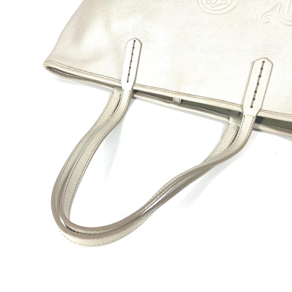 BVLGARI S.bulgari logo Sotirio Shoulder Bag Tote Bag Leather Silver