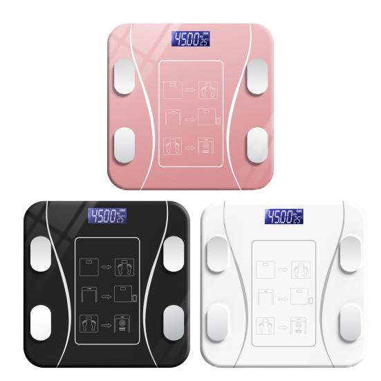 Smart Weight Scale with LED Display 150kg Max. Heavy Duty Rechargeable Digital Scale Accurate Bathroom Body Weight Fat Scale