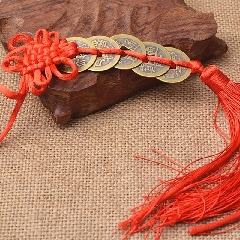 Пять императоров Деньги Аутентичный Тыквенный Кулон Медная Монета Городской Дом Чжаоцай Решение Дверь-Дверь Фэн-Шуй Талисман Амулет