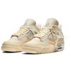 Off-White X  Air Jordan 4 Retro SP Sail Women Sneakers Tan Muslin Black CV9388-100