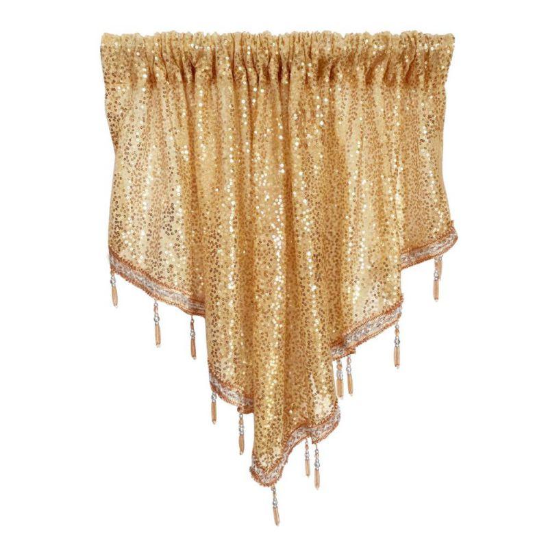 Блестящие треугольные драпировочные шторы Декоративные шторы