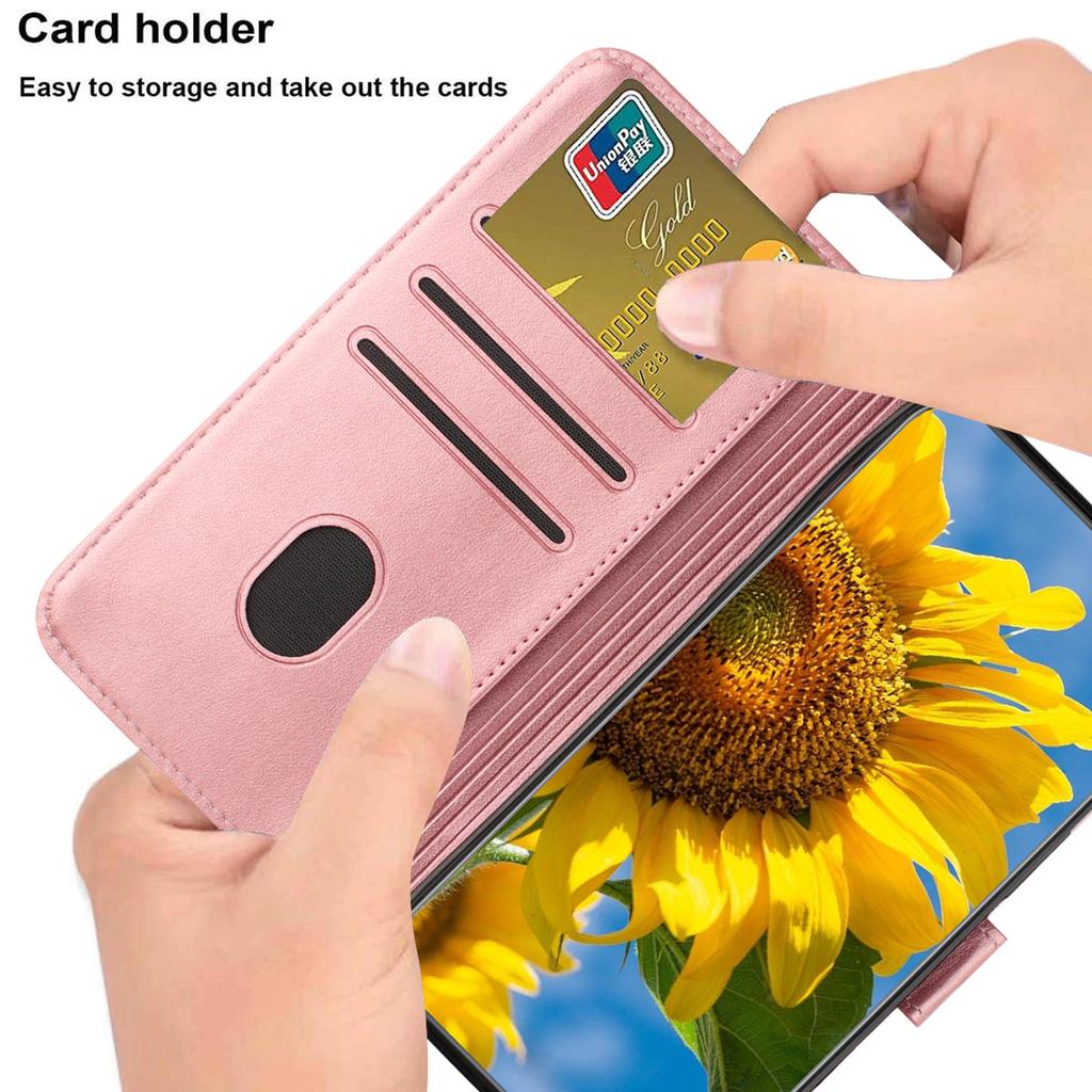 Защитный чехол из искусственной кожи с тиснением подсолнуха, держатель для магнитных карт, подставка, ремешок на запястье, флип-чехол для Moto G Stylus/G Power/E13/G73/G72/G62