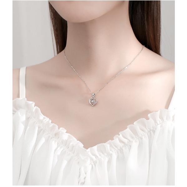 Ожерелье Double Love Heart-spirited для женщин, подвеска Beating Heart, цепочка на ключицу, цепочка на шею