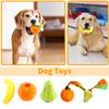 Собака течет игрушка для еды обучающая звуковая игрушка для прорезывания зубов фрукт банан интерактивная резиновая игрушка