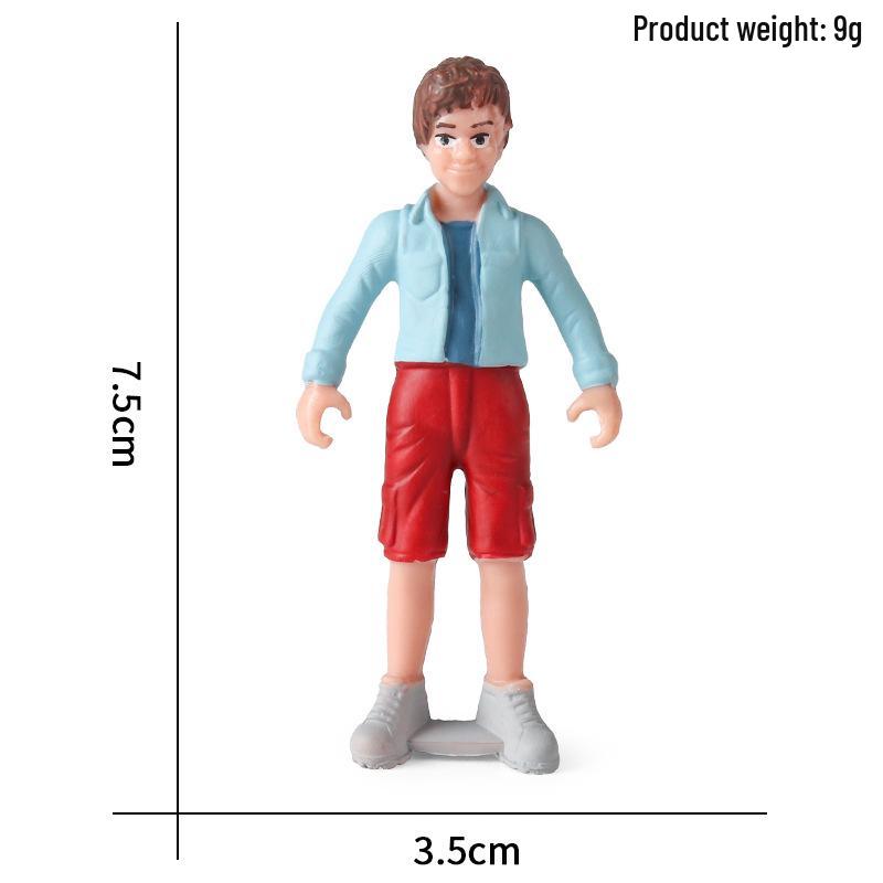 Plastic Farm Figures: Farmer, Woman, Ranch Worker, Police