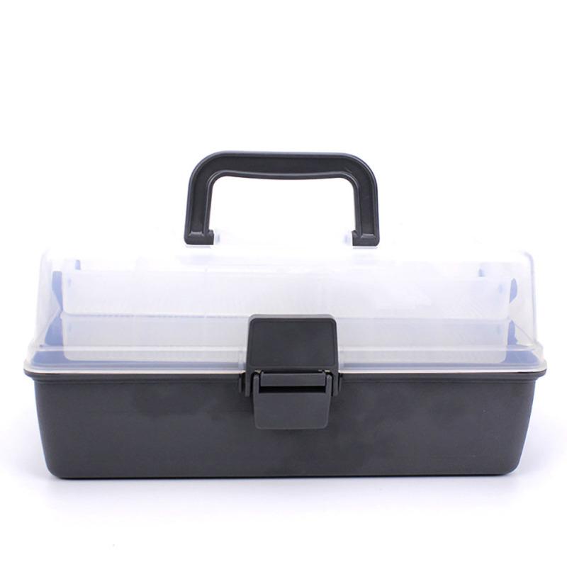 3-layer Portable Folding Fishing Tackle Box Large Capacity Lure Storage Box Organizer Fishing