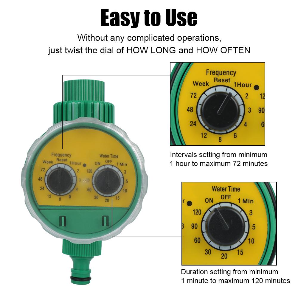 Контроллер полива с таймером Электронный клапан Устройство управления поливом Таймер Кран Система полива Садовый инструмент Наружный