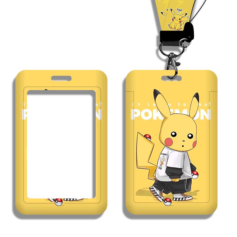 Cartoon Lanyard ID Holder for Students: School, Bus, Meal, or Work Badge