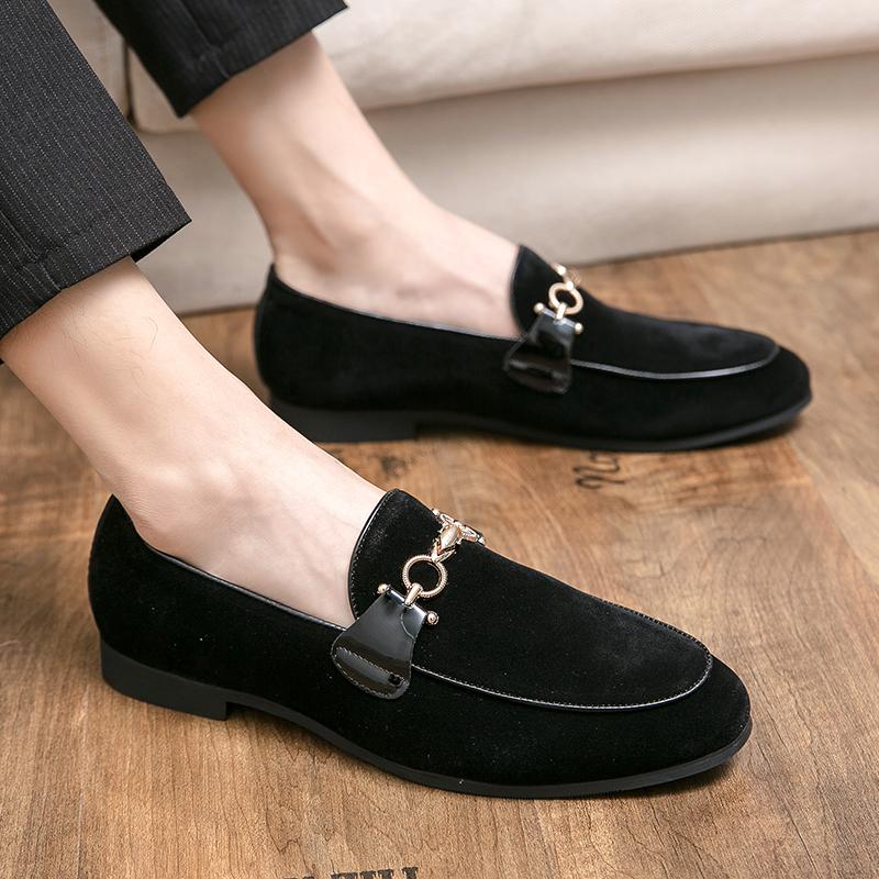 Men’s Loafers Wingtip Dress Formal Shoes Men Suede Grey Tuxedo Wedding Blazers Saddle Shoes Large Size