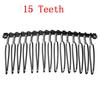 6 шт. 10/15/20/30 зубьев DIY Металлическая расческа-гребень Заколки-крабы Черный/Родий Для изготовления свадебных украшений Компоненты Фурнитура Расческа
