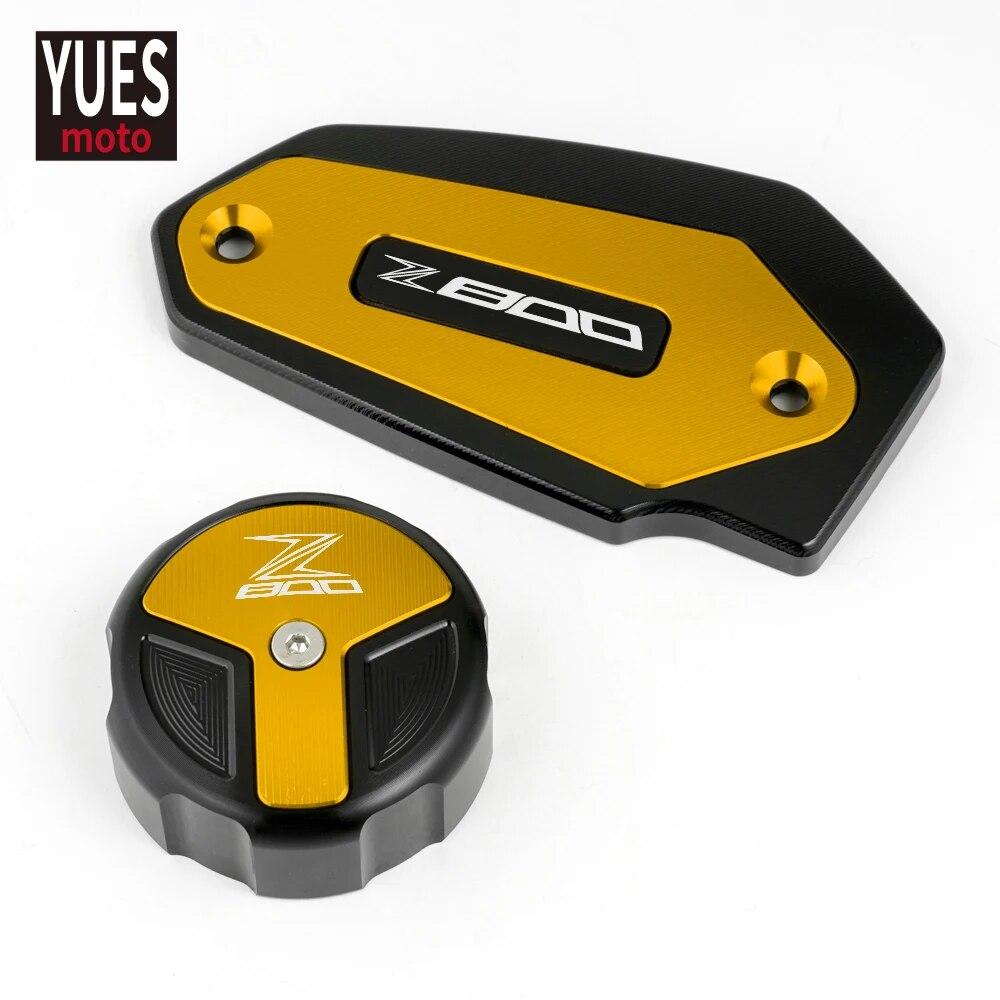 Motorcycle Accessories CNC Front & Rear Brake Fluid Cylinder Master Reservoir Cover Cap For KAWASAKI Z800 2013 2014 2015 2016