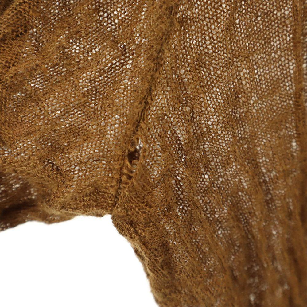 Salvatore Ferragamo Льняной кардиган с V-образным вырезом и длинными рукавами M Коричневый Женский Б/у