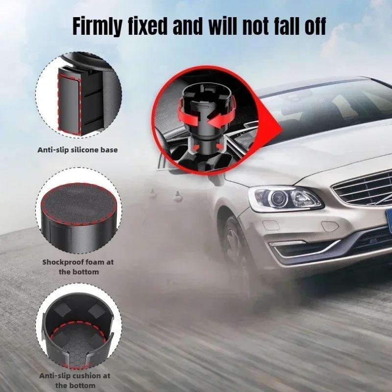 Car Cup Holder Expander Adapter Adjustable Base U-shaped Handle Slot Multi-functional Drink Holder Interior Accessories