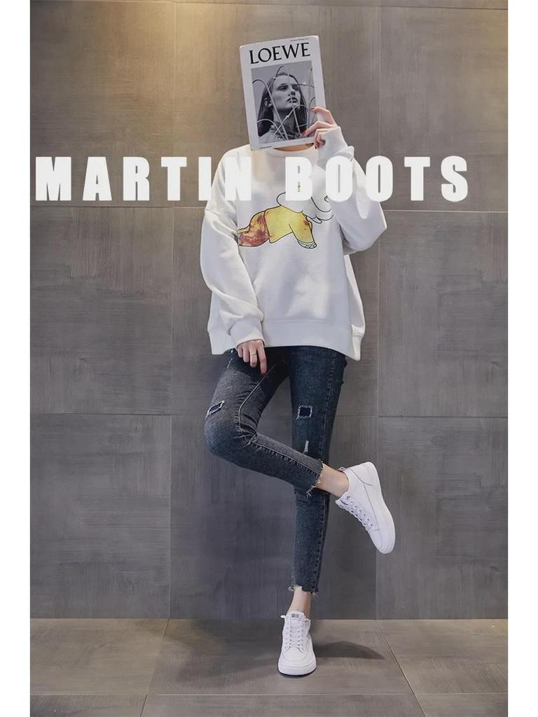 Женские высокие туфли на плоской подошве, натуральная воловья кожа, новые модели весна/осень 2025 года, универсальные повседневные белые туфли