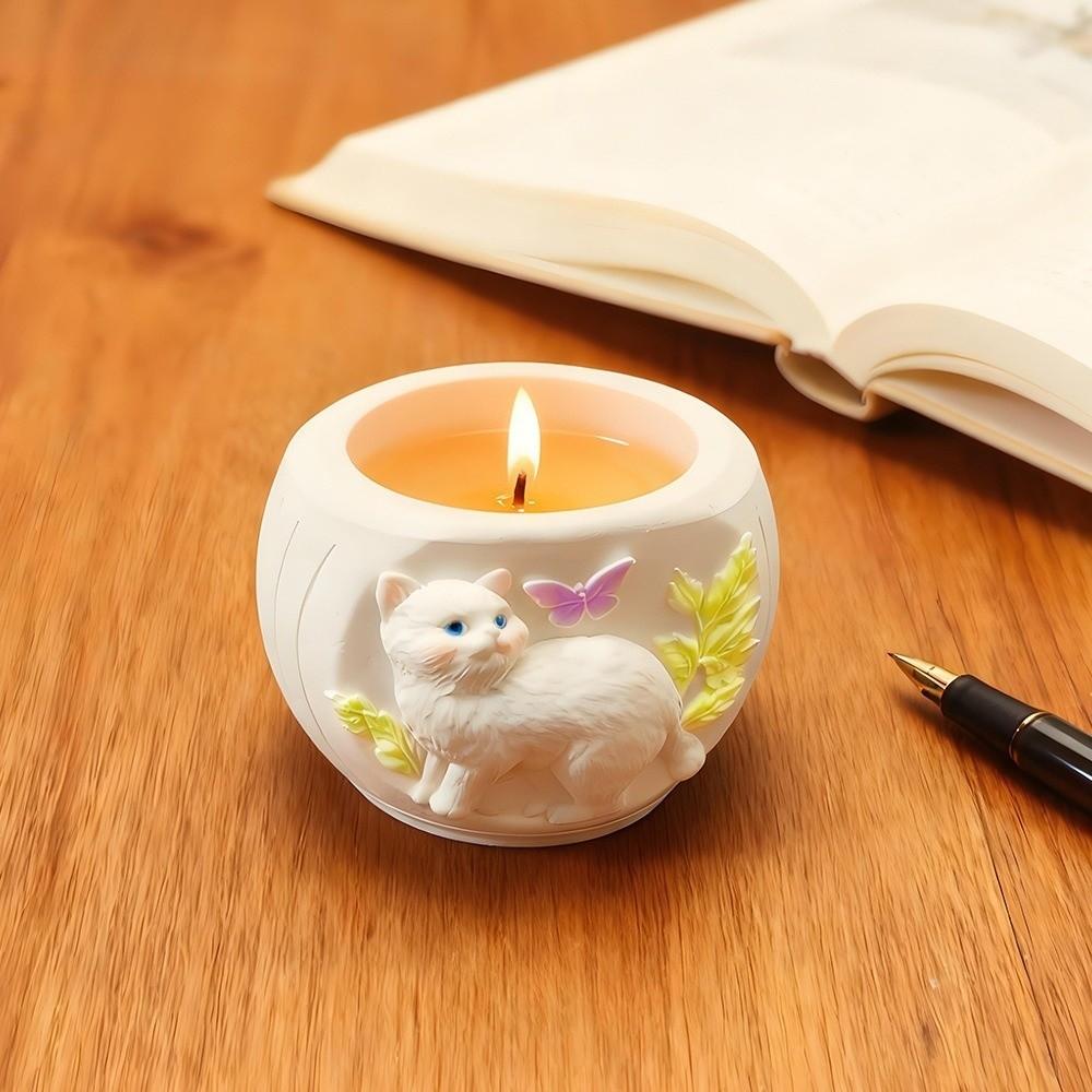 Силиконовая форма для цветочного горшка в форме кошки, антипригарная, мягкая форма для кашпо, экологичная, ручная работа, форма для банки для хранения, горшок для суккулентов