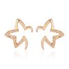 Необычные женские серьги Estele с покрытием из розового золота «Восходящая звезда»