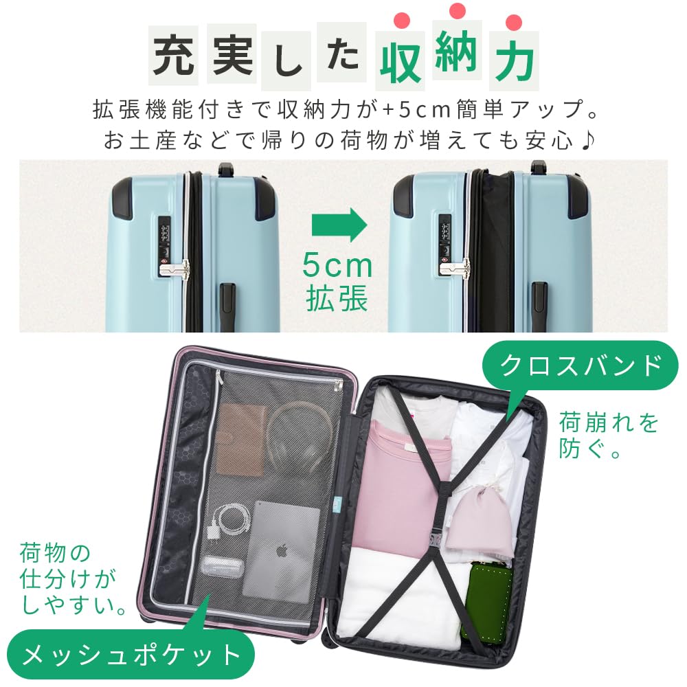 Small 1 Night 2 Expandable Can Handle Extra Luggage When [LEGEND WALKER] Suitcase, Carry-on Case, Size, Carry-on Size, Days, Function, Traveling,