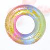 Кольцо для плавания с блестками радужного цвета, поплавок для бассейна, утолщенная полупрозрачная водяная трубка, плот для вечеринок у бассейна в помещении, развлечения