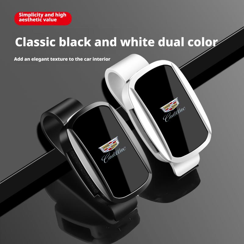 AVM1 Car Sunglasses Clip Sun Visor Glasses Holder Card Ticket Holder Stable Storage Clips Eyeglasses Hanger For cadillac