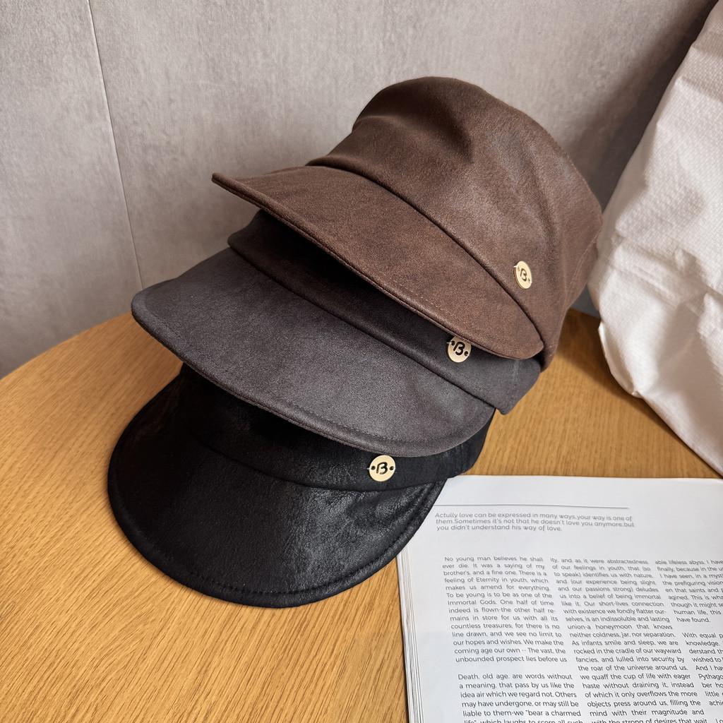 Solid Color English Style Equine Hat Suede Autumn Winter Sun Protection Fashion