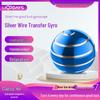 Silver Line Rotating Desktop Gyroscope: High-Gloss Spin & Decompression Toy