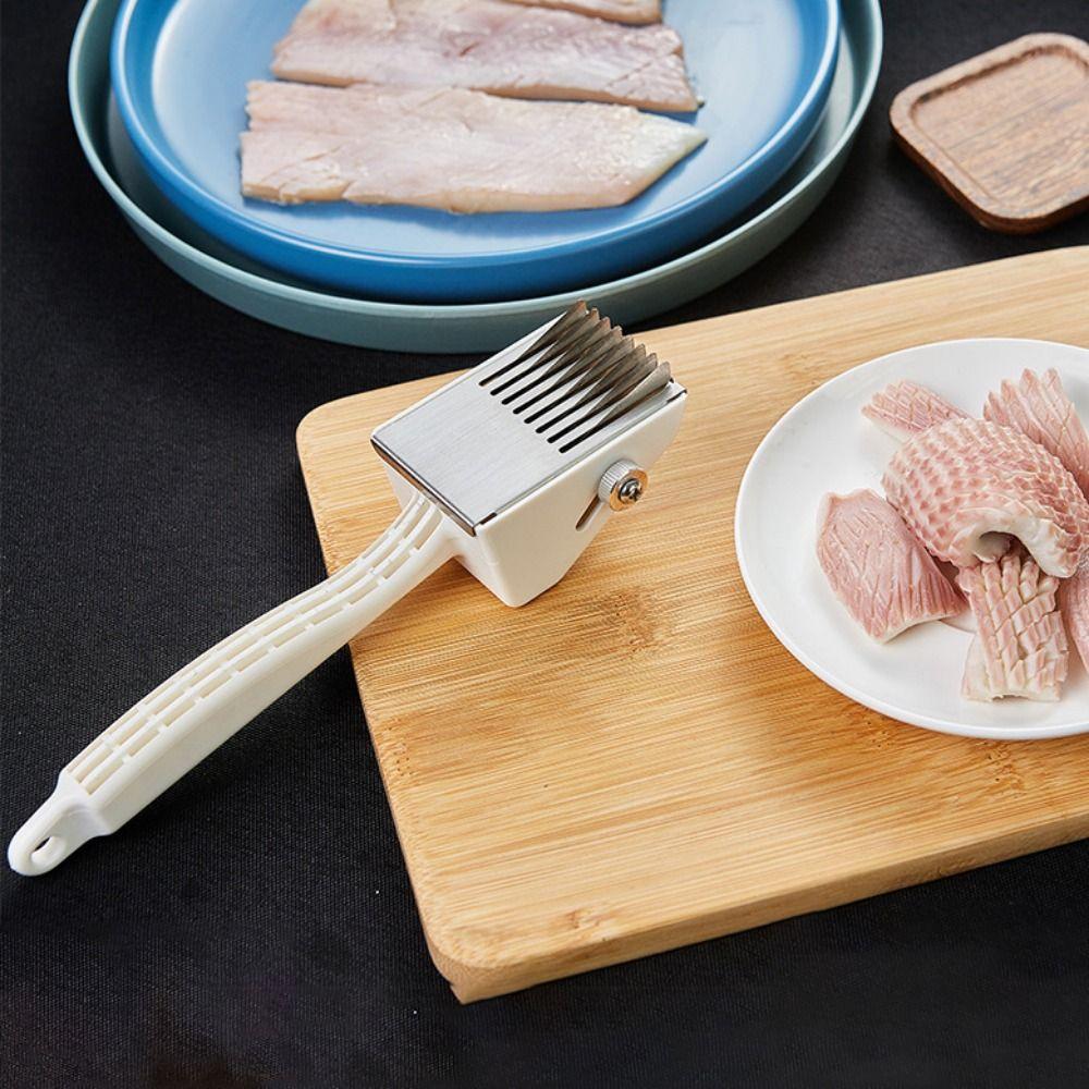 Portable Cuttlefish Cutter Adjustable Depth Pig Skin Chicken Cutter For Seafood Squid
