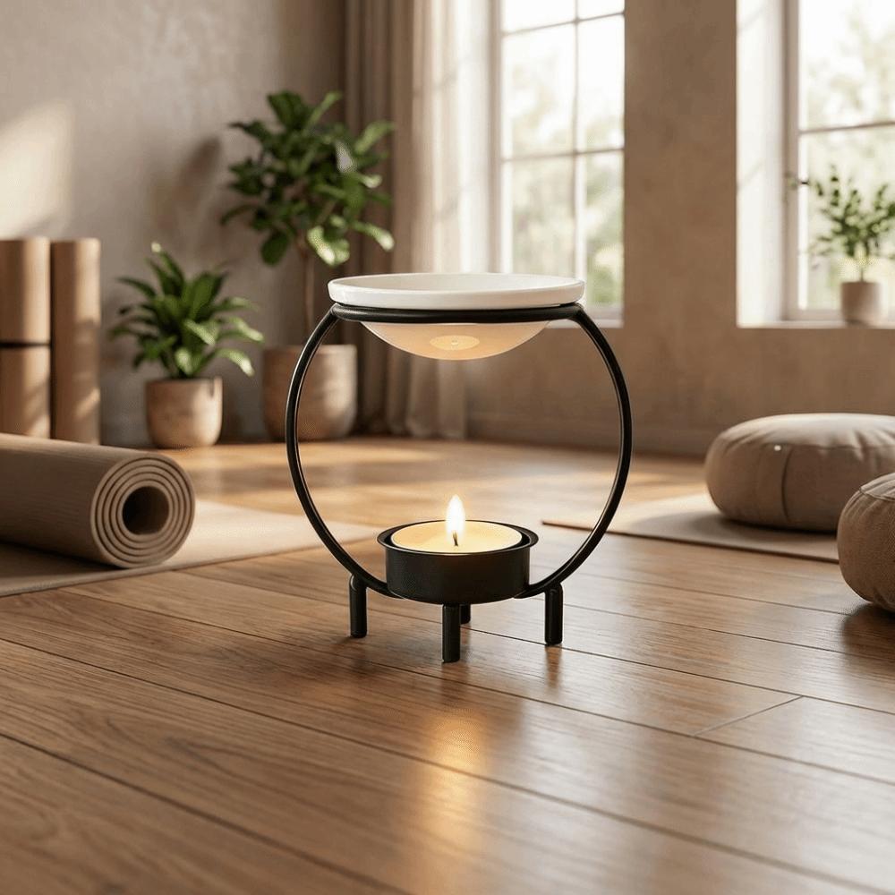 Minimalist Aromatherapy Candle Holder Portable Aromatherapy Lamp Candle Heating Holder Home Decor