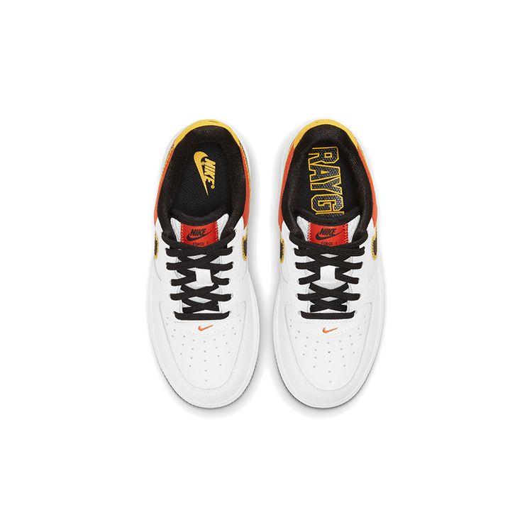 Nike Детские кроссовки Air Force 1 LV8 PS Roswell Rayguns White Orange-Flash Amarillo DD9532-100