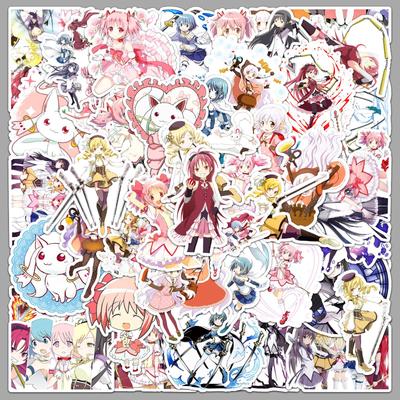 Наклейки Graffiti Puella Magi Madoka Magica - 50 Листов для Телефонов, Чемоданов, Блокнотов, Аниме Декор