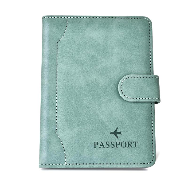Светло-коричневый держатель для карт для путешествий, чехол для паспорта, кошелек, чехол для женщин и мужчин, семейный протектор для паспорта с блокировкой RFID