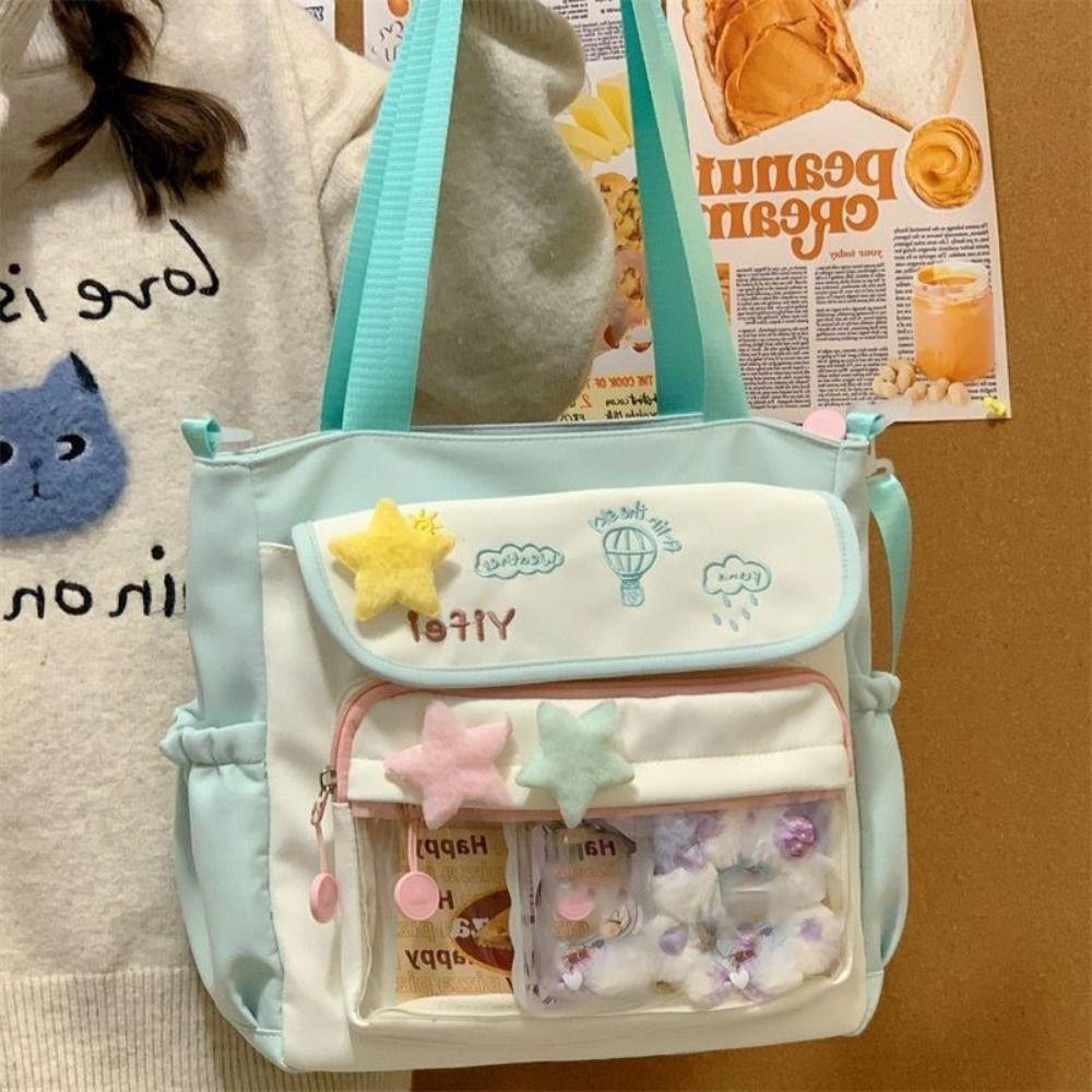 Sweet Student Crossbody Bag Large Capacity Y2K Anime Display Bag Cartoon Shoulder Ita Bag School