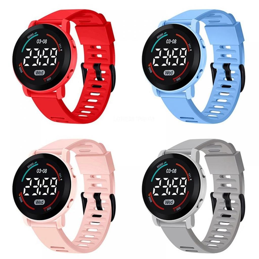 Детские часы, подходящие для студенческих уличных электронных часов, экран часов, время отображения месяца