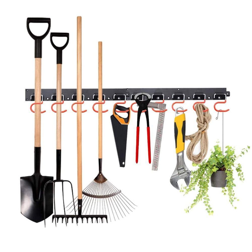 Wall Mounted Mop and Broom Holder S Type Cleaning Tool Hooks Utility Shovel Rack  Bikes
