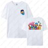 Милые Хлопковые Футболки с Графикой POCOYO для Мужчин Женщин Повседневный Стиль Мультяшные С Короткой Рукавом Круглый Вырез Летняя Уличная Одежда Kawaii Топы Подарок
