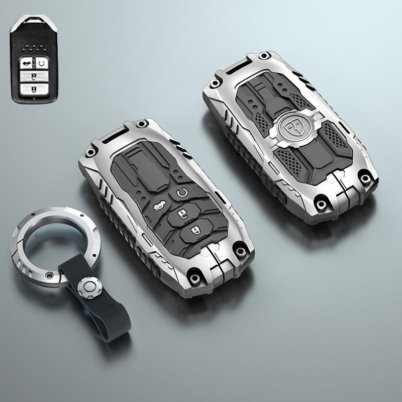Чехол-держатель для корпуса брелока автомобильного ключа из сплава для Honda Civic Accord Cr-v Pilot Crv 2015 2016 2017 2018 2019 2020 2021 Аксессуары