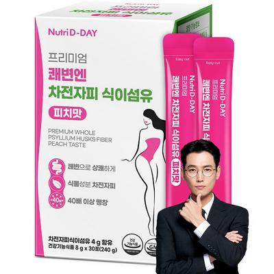 Nutri D-Day Diet Premium Kwaebyeonen Psyllium Husk, диетические волокна, 30 пакетов, 240 г, 1 единица, корейская основная здоровая пища