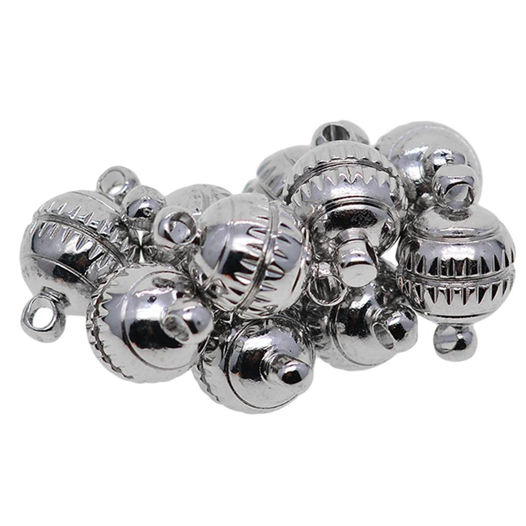 10 комплектов латунных выгравированных шариковых магнитных застежек диаметром 8 мм с выводами разъемов