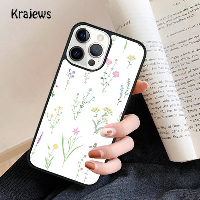 Минималистичный цветочный чехол для телефона iPhone 17 Air 16 15 14 Max Plus 11 12 13 Pro Max Чехол для телефона coque Fundas
