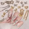 Nail Charm Non-Fading 3D Effect Gloss Rhinestones Decorations Chains Tassel Ornament for Manicure