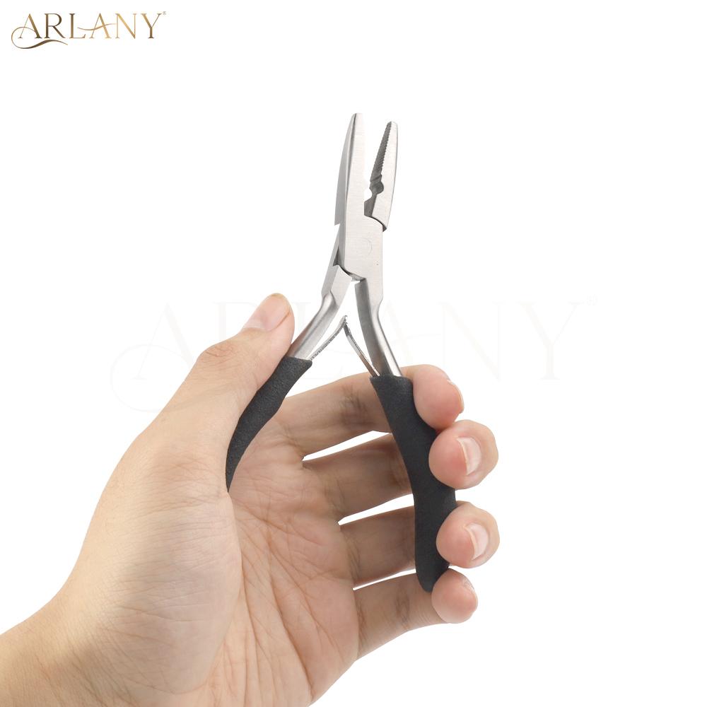 ARLANY Microlink Hair Extension Pliers Kit for Sewing Weft Extensions Closer Pliers for Rings Beads Metal Clip Hair Loop Tool