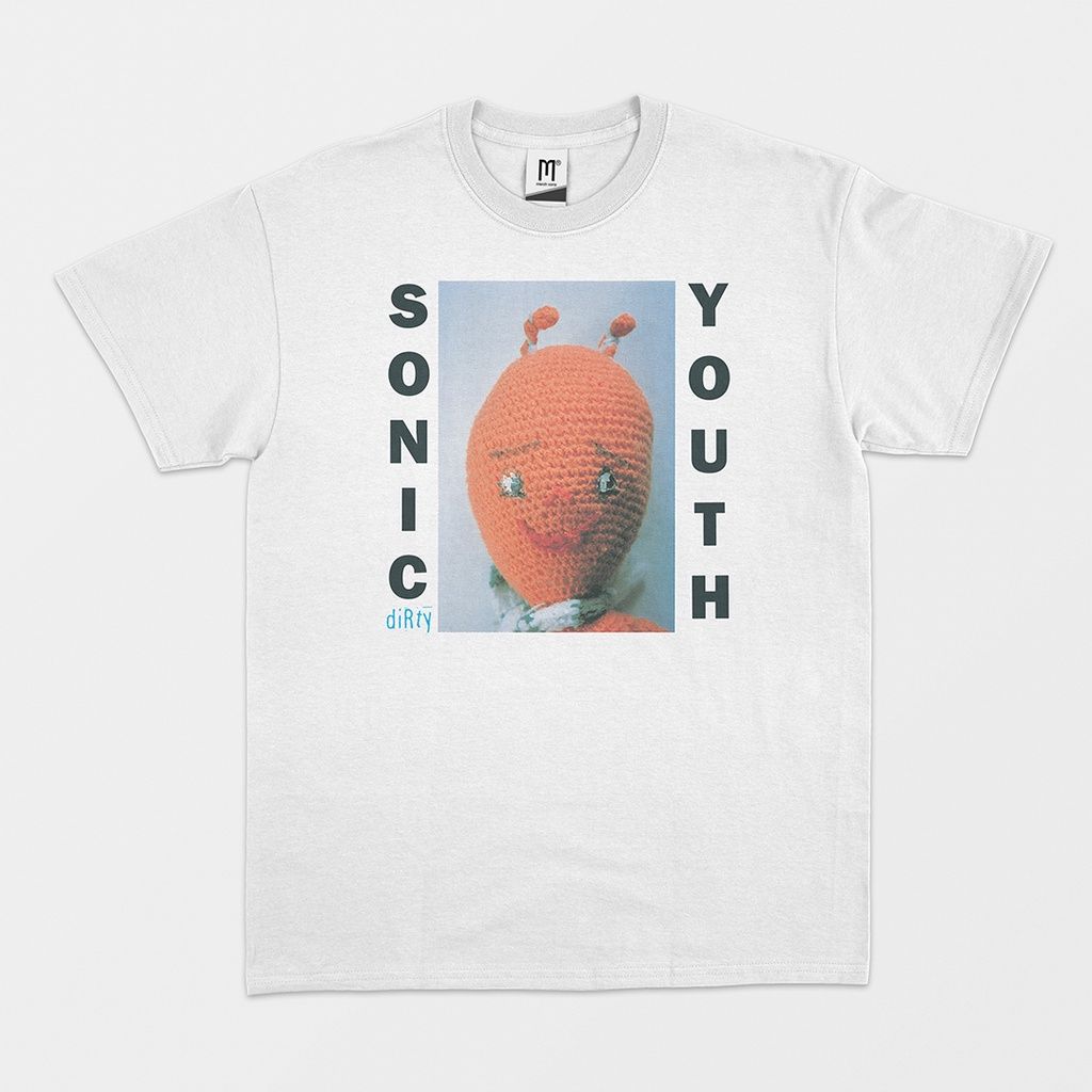Sonic Youth Dirty White T-Shirt 100% Cotton