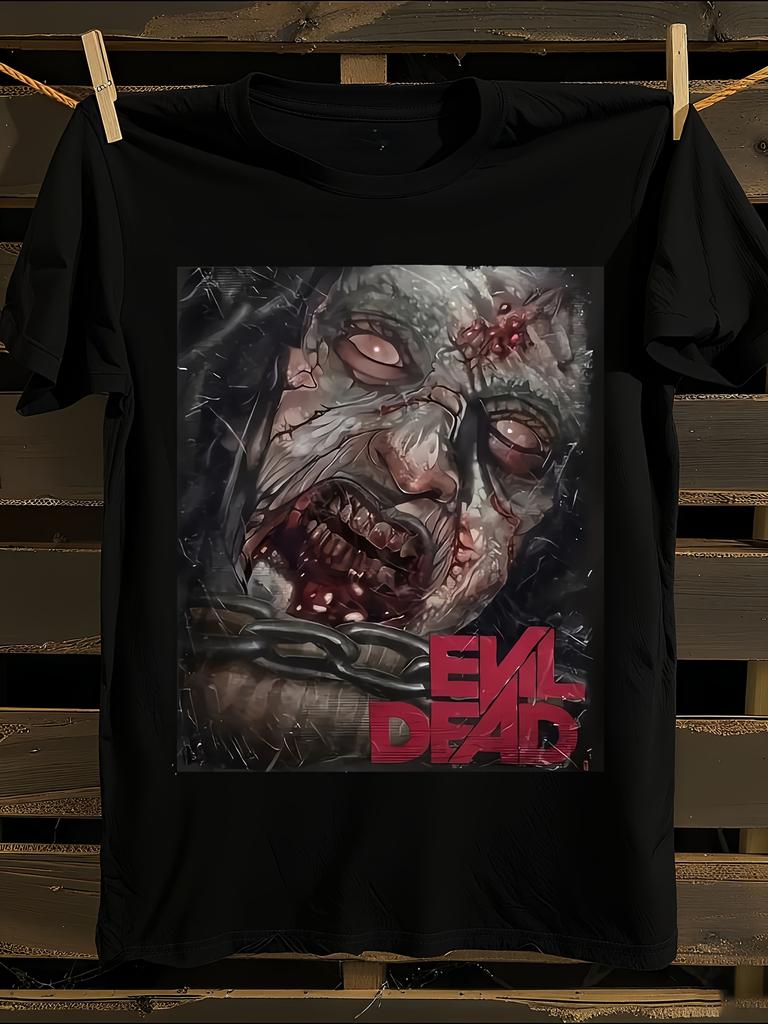 Evil Dead Cheryl Deadite Iconic Movie T-Shirt Mens Tshirt Womens Tshirts with Letters Print Short Sleeves T-Shirt Casual Street Tee Shirt Top